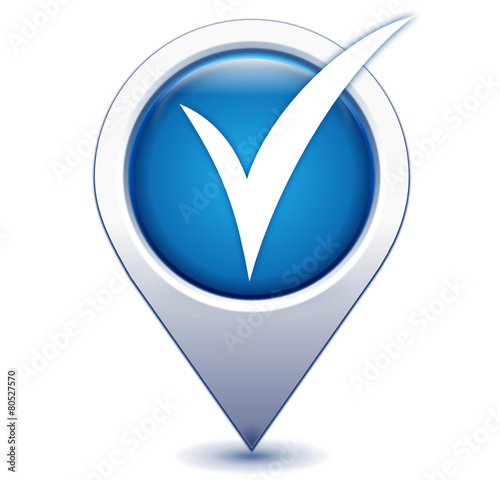valider sur marqueur géolocalisation bleu