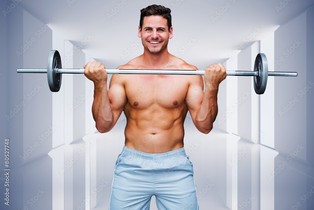 Composite image of handsome bodybuilder Composite image of handsome bodybuilder