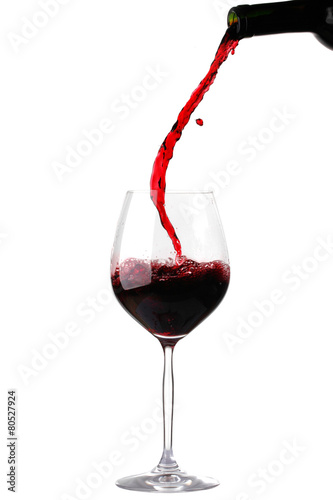 Картината върху платно Red wine pouring