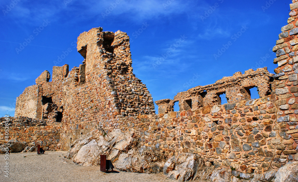 Ruins of Cristovao de Moura palace in Castelo Rodrigo, Portugal