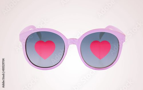 Heart in sun glasses
