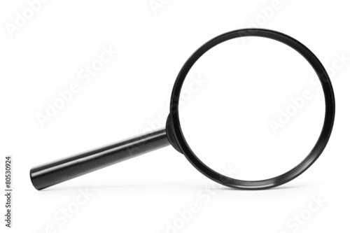 Magnifying glass isolated on white