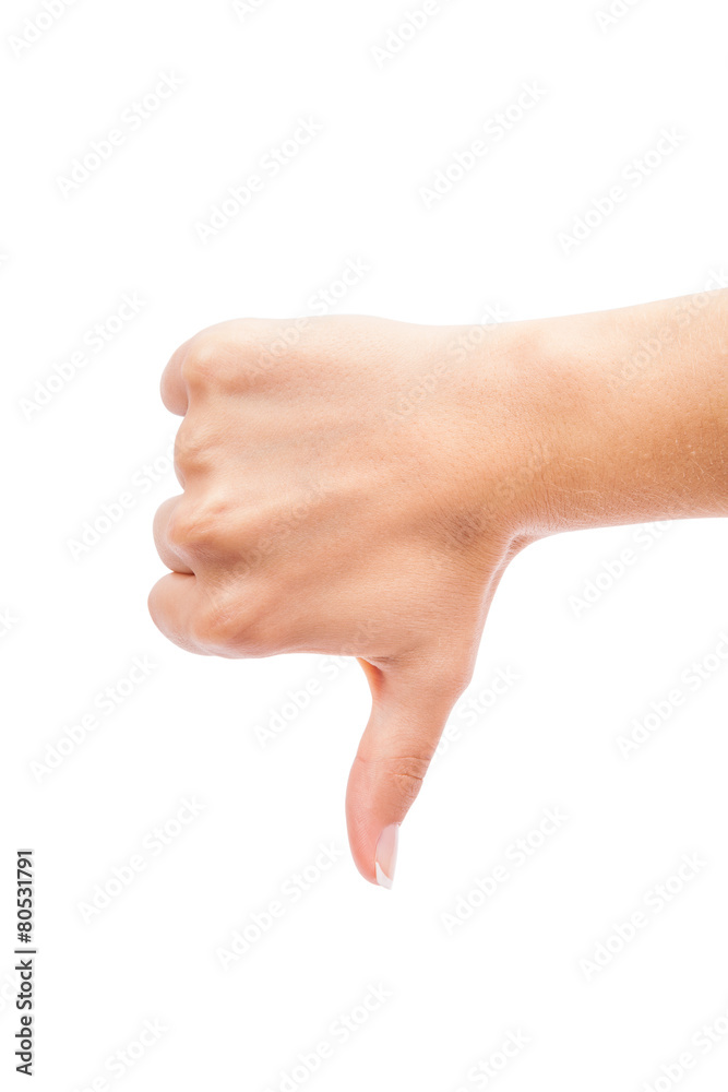 Hand making sign isolated on white Hand making sign isolated on white