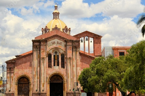 San Blas colonial baroquechurch, Cuenca, Ecuador. photo