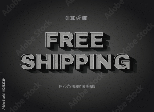 vector free shipping sign