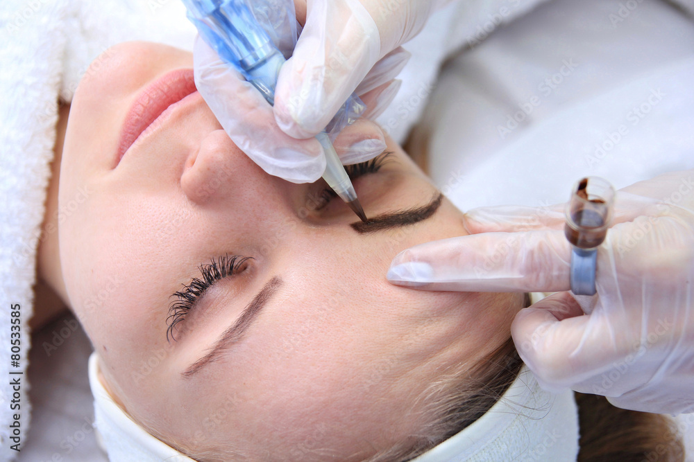 Permanent make up on eyebrows. Permanent make up on eyebrows.