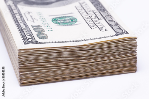 Dollars and Isolated On White