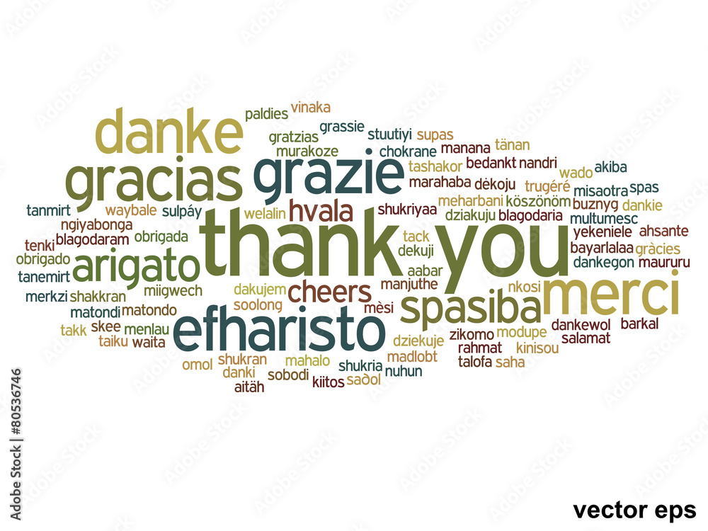 Conceptual thank you word cloud Conceptual thank you word cloud
