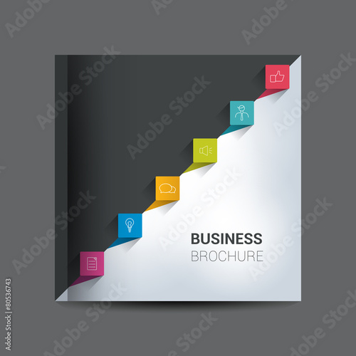 Text page template. Brochure, flyer, annual report cover.