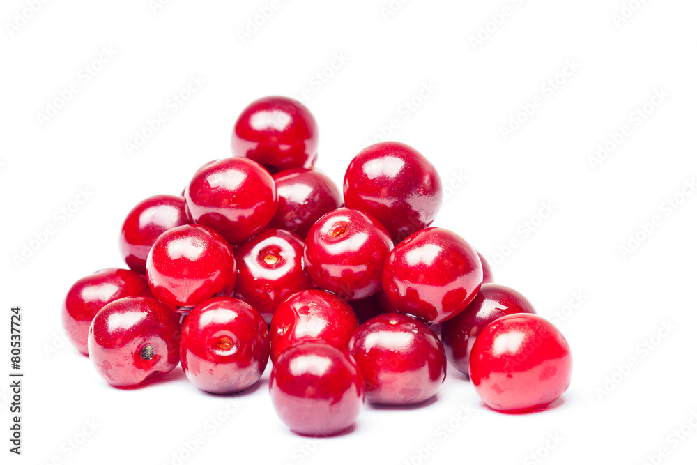 Cherry on a white background Cherry on a white background