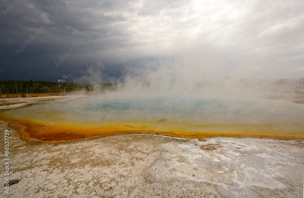 Steam and Storm  Clouds in the Wilderness