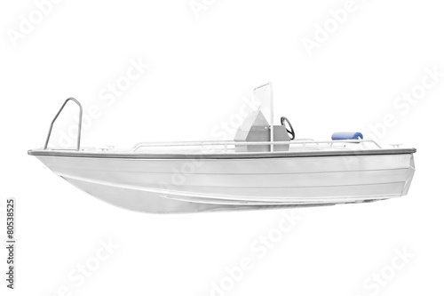 Fototapet The image of a motor boat under the white background