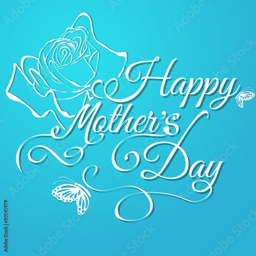 Happy Mothers's Day vintage lettering background
