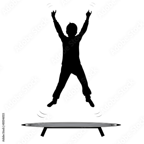 boy jumping trampoline