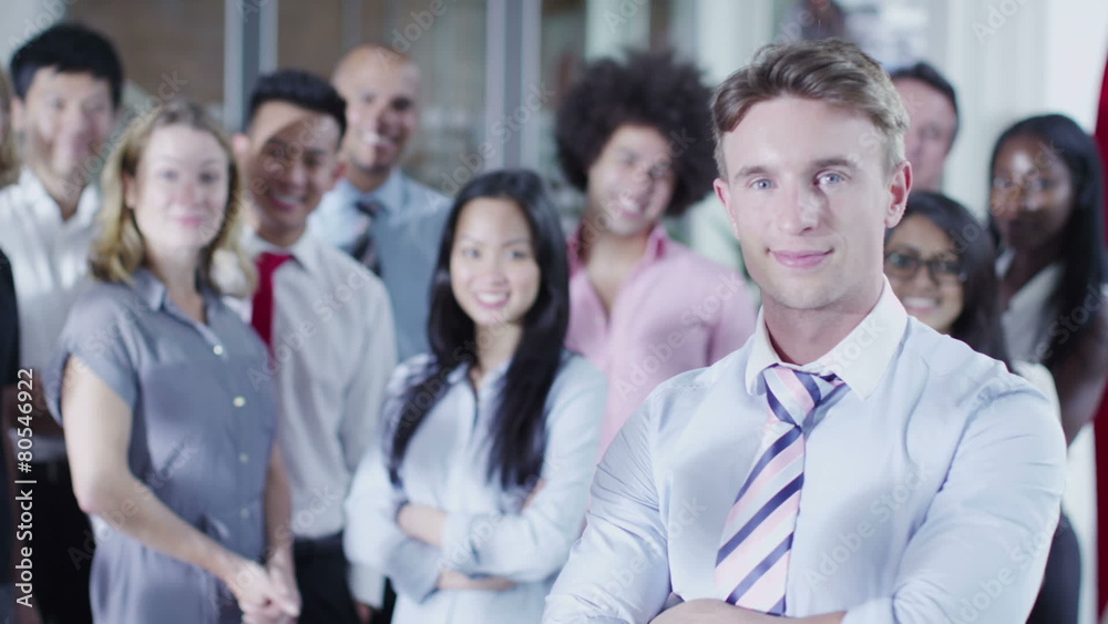 Portrait of attractive mixed ethnicity business team Portrait of attractive mixed ethnicity business team