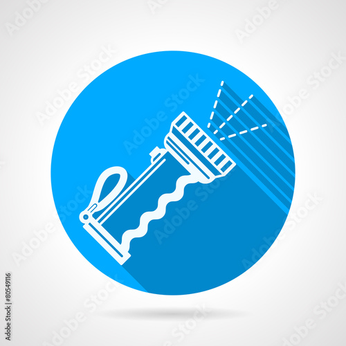 Flat round vector icon for diving flashlight