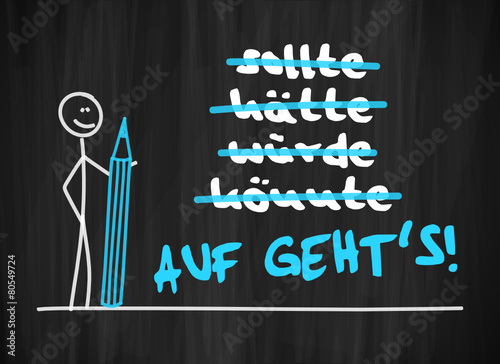 tafel mk mit bleistift sollte haette wuerde koennte auf gehts I