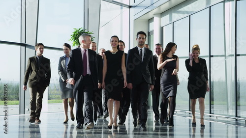 Diverse team of business people in a light and modern office building