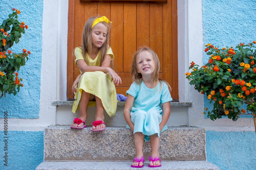 Adorable little girls during summer vacation Adorable little girls during summer vacation