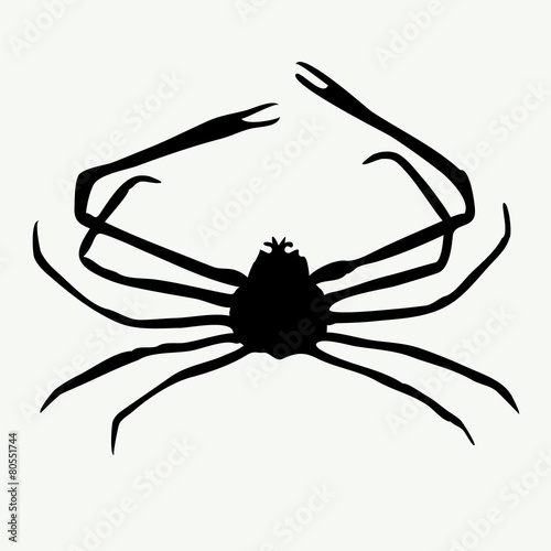 vector crab silhouettes