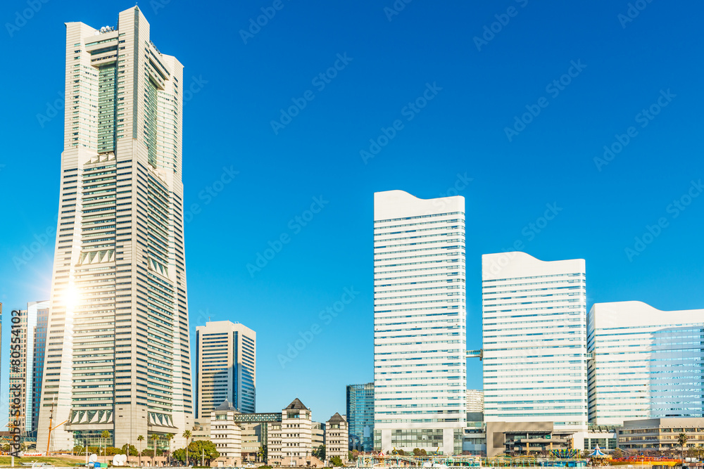 Fototapeta premium Yokohama Minato Mirai 21 in Yokohama City, Japan