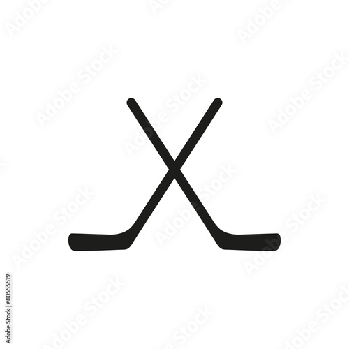 The hockey icon. Game symbol. Flat