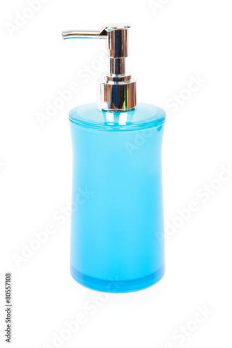 Blue plastic bottle
