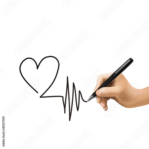 heart shape drawn by 3d hand