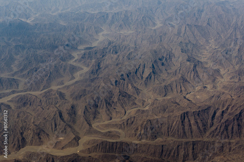oman mountains aerial view landscape