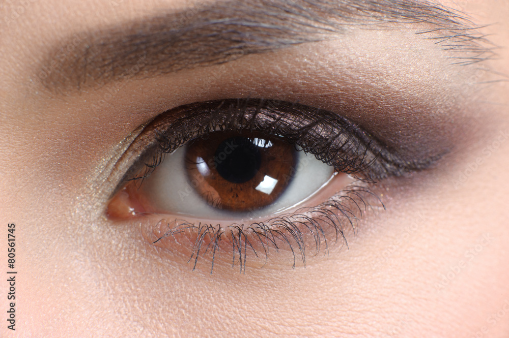 Obraz premium eye close up, bright makeup