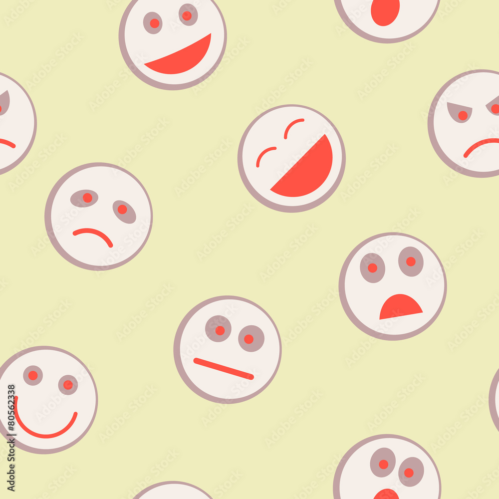 Seamless background with smiles Seamless background with smiles