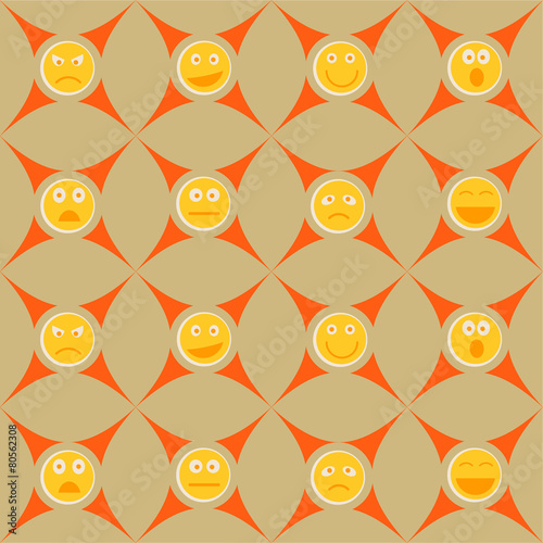 Seamless background with smiles