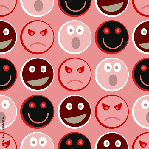 Seamless background with smiles