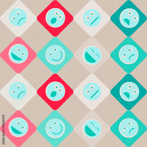 Seamless background with smiles