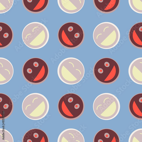 Seamless background with smiles