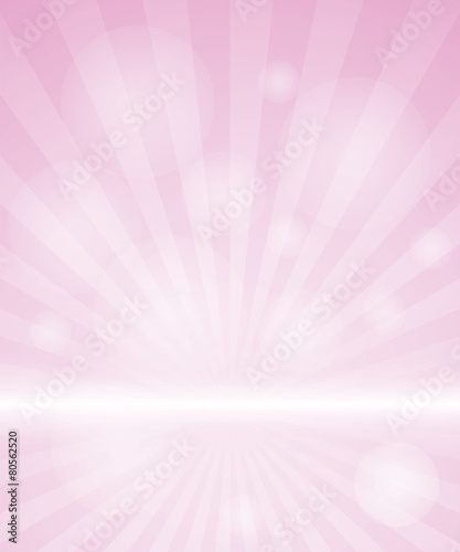 Pink Background With Sunburst. Vector Illustration