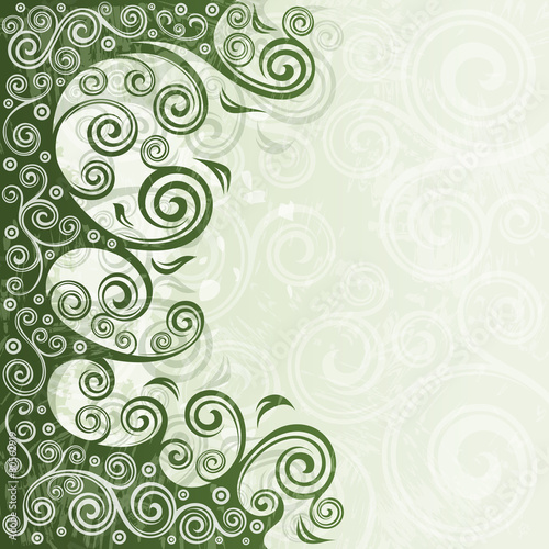 Abstract floral grunge background illustration.