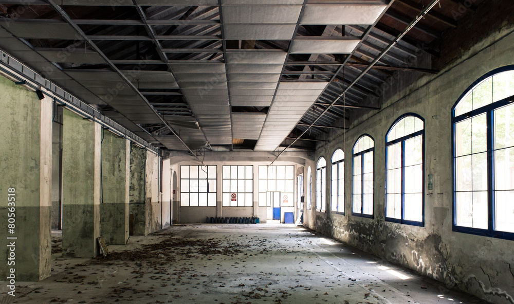 Interior of an abandoned factory