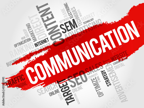 COMMUNICATION word cloud, business concept