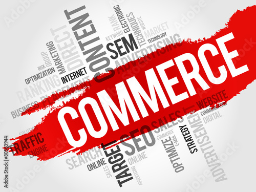 COMMERCE word cloud, business concept