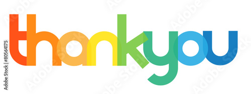 "THANK YOU" Vector Letter Banner