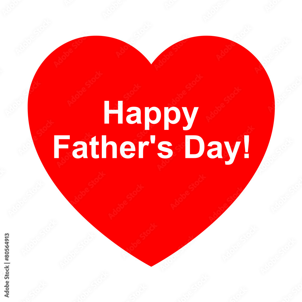 Icono texto happy father's day en corazon Icono texto happy father's day en corazon