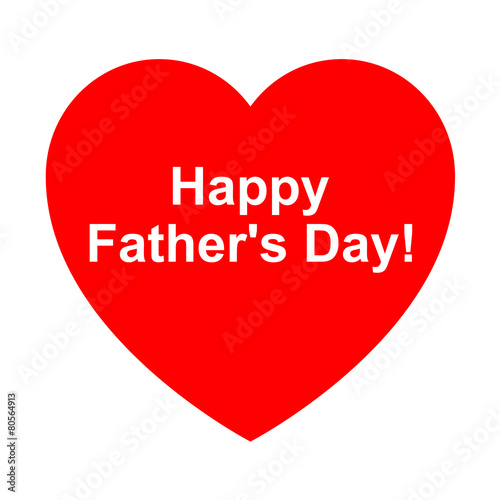 Icono texto happy father's day en corazon