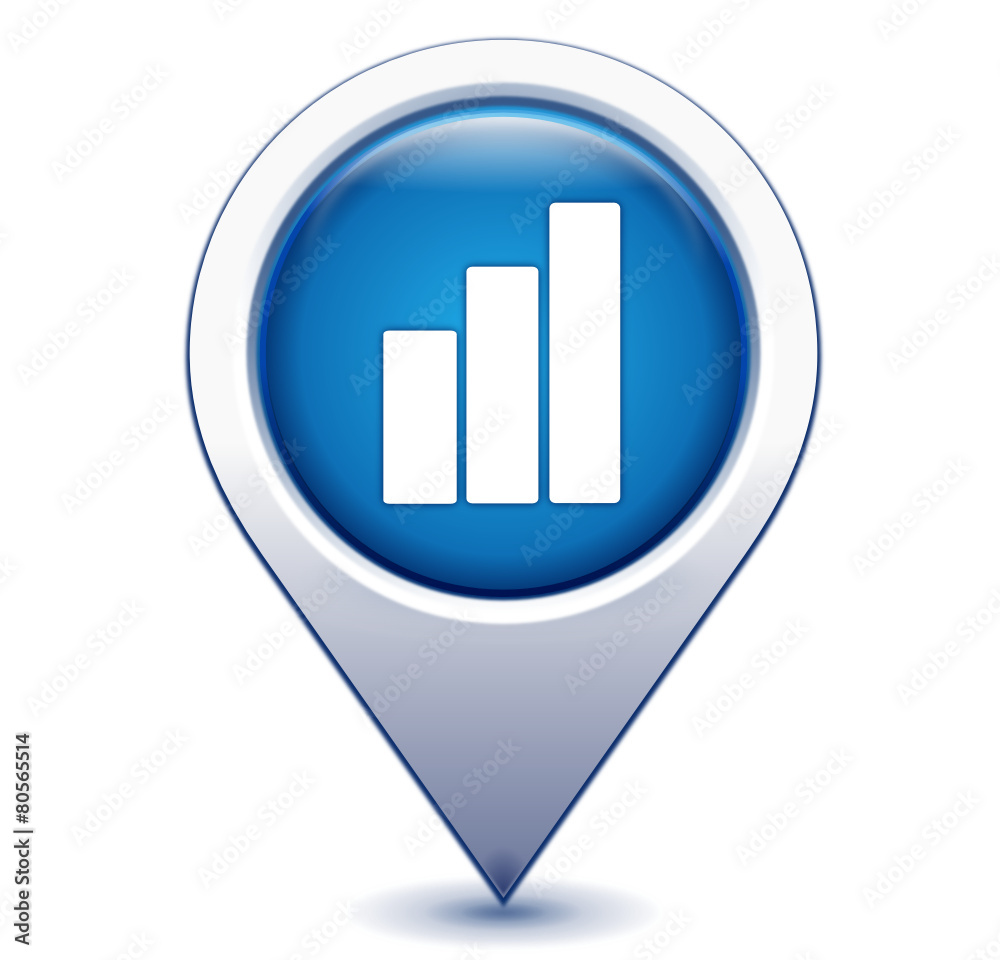 statistique sur marqueur géolocalisation bleu statistique sur marqueur géolocalisation bleu