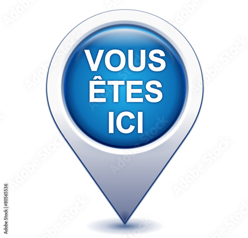 vous êtes ici sur marqueur géolocalisation bleu