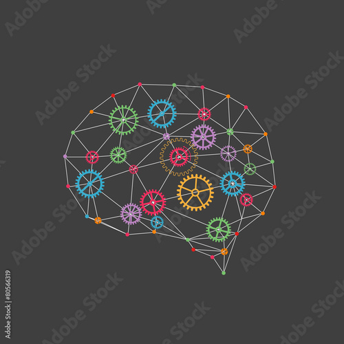 Abstract digital brain,technology concept.