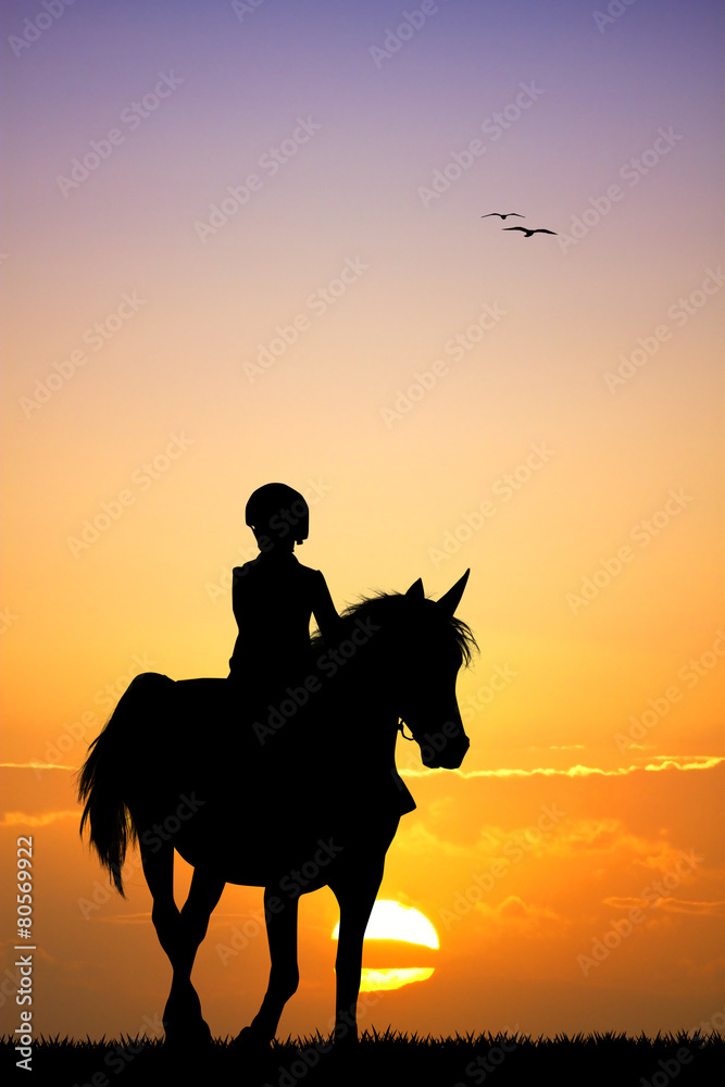 child on horseback
