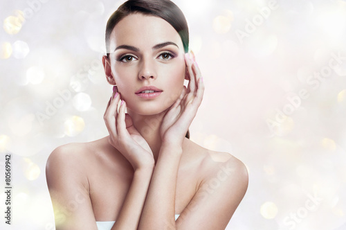 Charming young woman, youth and skin care concept