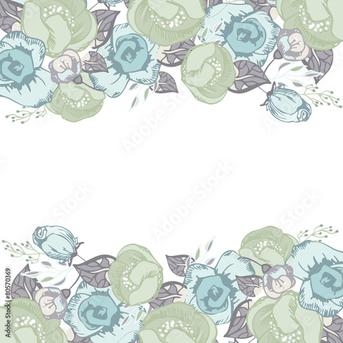 Wedding invitation , greeting card with floral elements 6