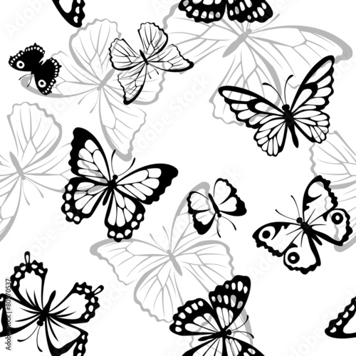 Pattern with butterfly #80570537